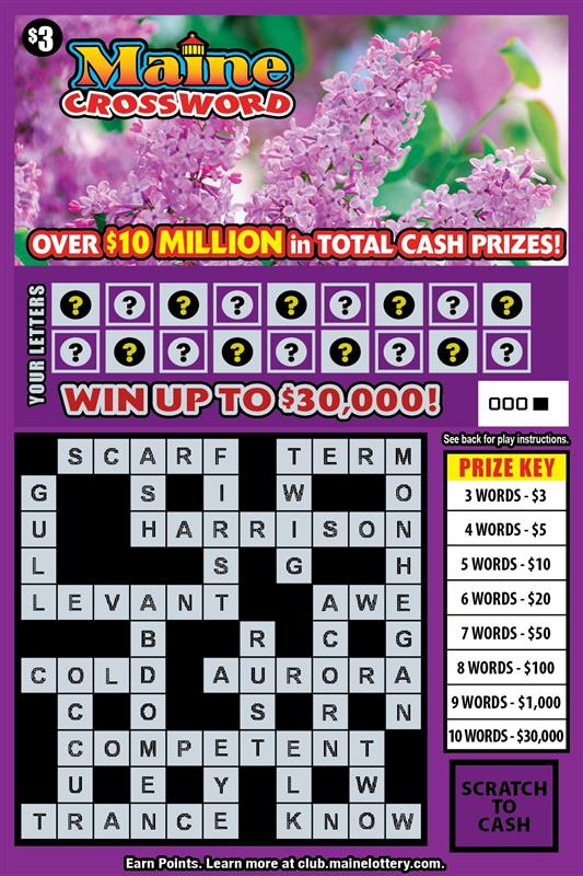 MAINE CROSSWORD ticket