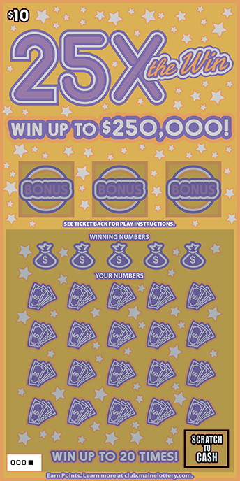 25X THE WIN ticket