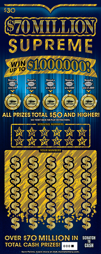 $70 MILLION SUPREME ticket
