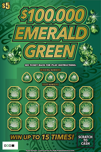 $100,000 EMERALD GREEN ticket