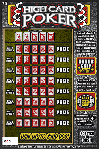HIGH CARD POKER ticket