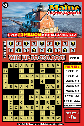 MAINE CROSSWORD ticket