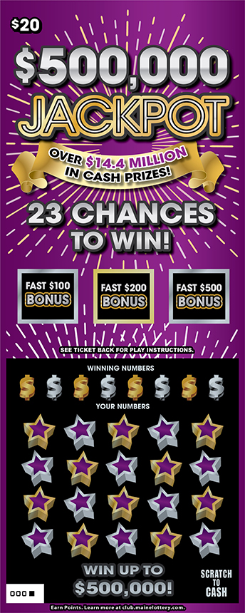 $500,000 JACKPOT ticket